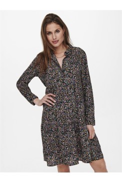 Rochie Jacqueline De Young Piper Shirt Black/Vibrant Sm